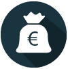 icon money bag cost e-learning