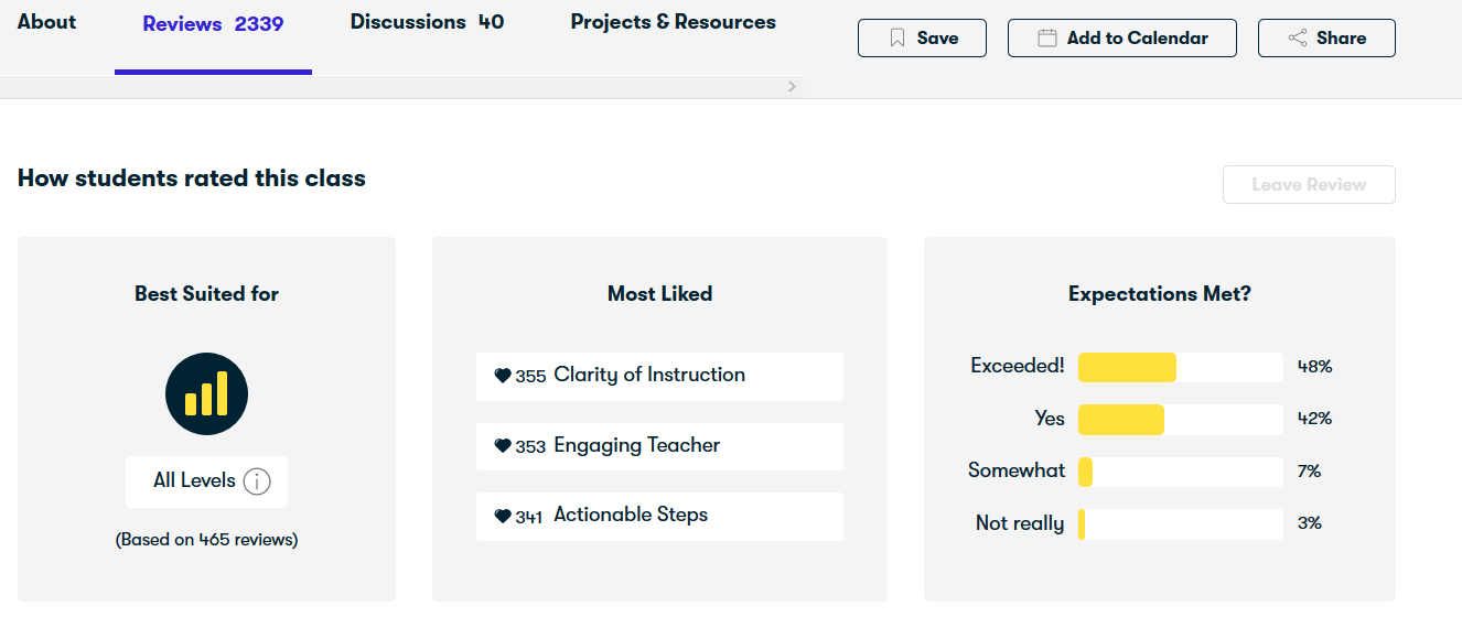 Reviews Skillshare Screenshot
