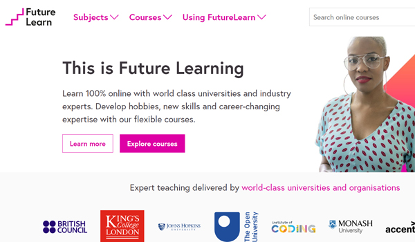 Future Learn website screenshot
