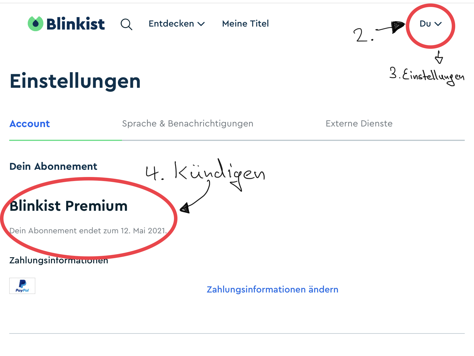 Blinkist cancellation guide 