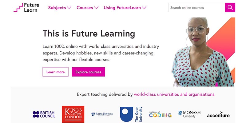 FutureLearn website screenshot