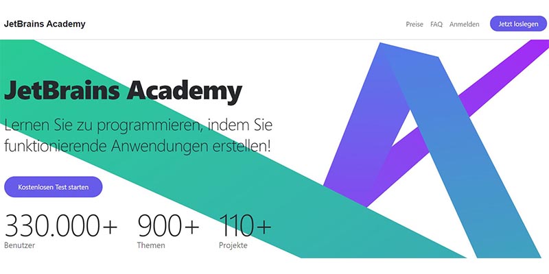 JetBrains Academy Website Screenshot