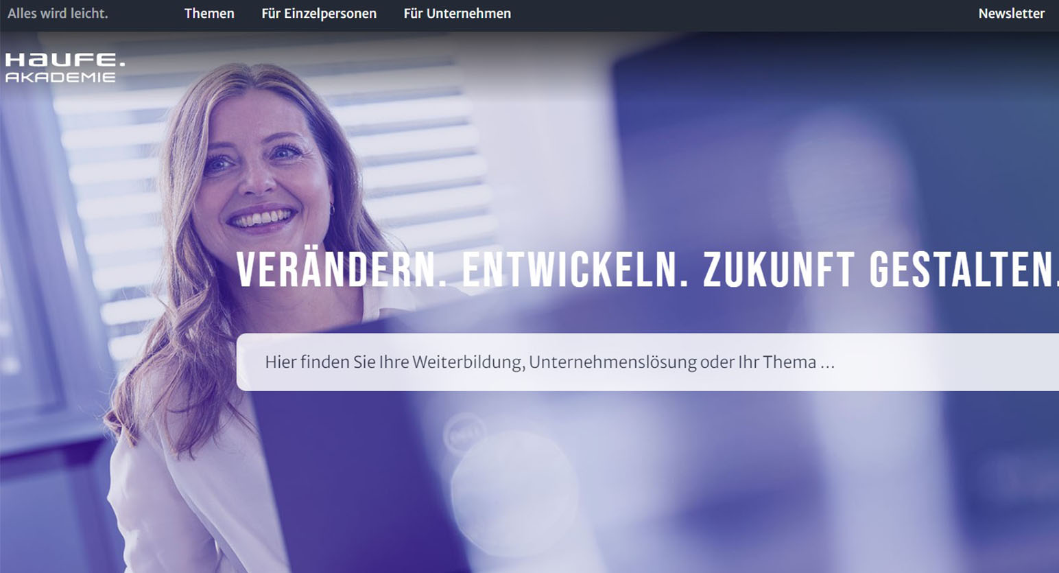 Haufe Akademie website screenshot