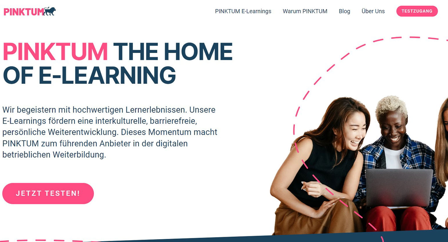 PINKTUM website screenshot