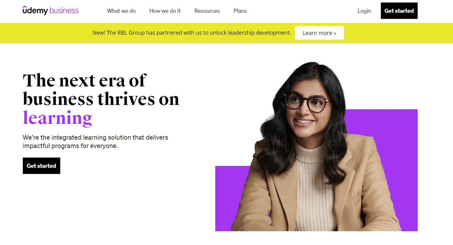 Udemy Business website screenshot