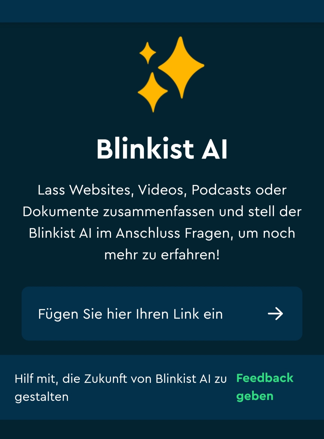 Blinkist AI app screenshot