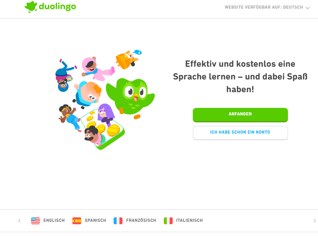 Duolingo website review